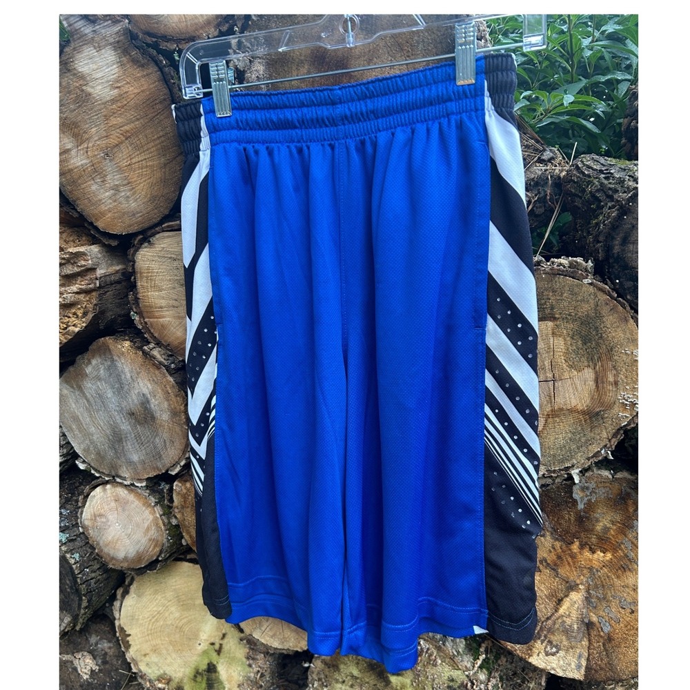 Nike Dri-FIT Basketball Shorts Men Medium Blue Black White Chevron Athleisure